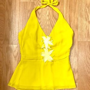 BCBG silk halter top